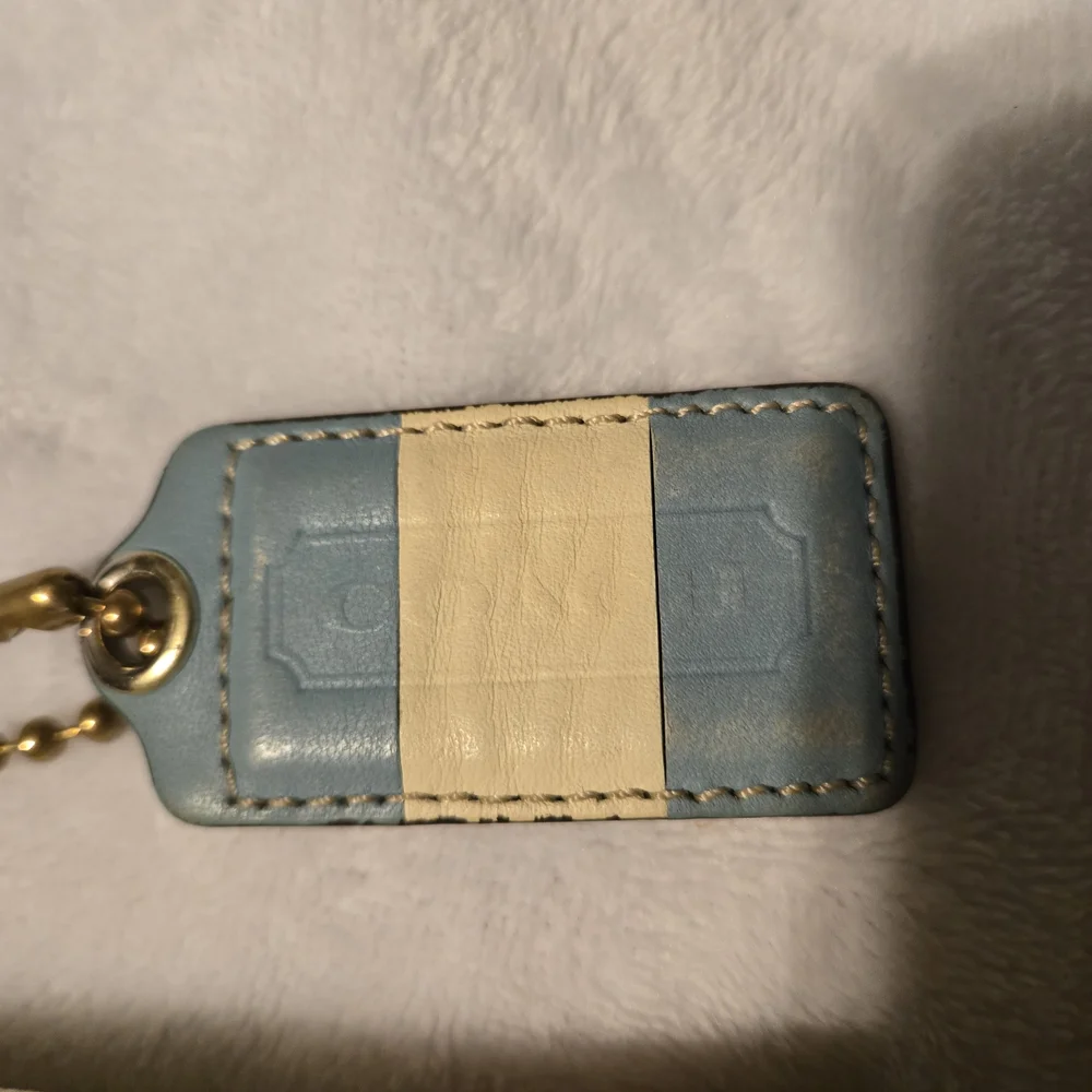 Coach Tatersall Diaper Bag - Blue and Tan